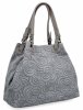 Bőr táska shopper bag Vittoria Gotti világosszürke 5566-Sjsz